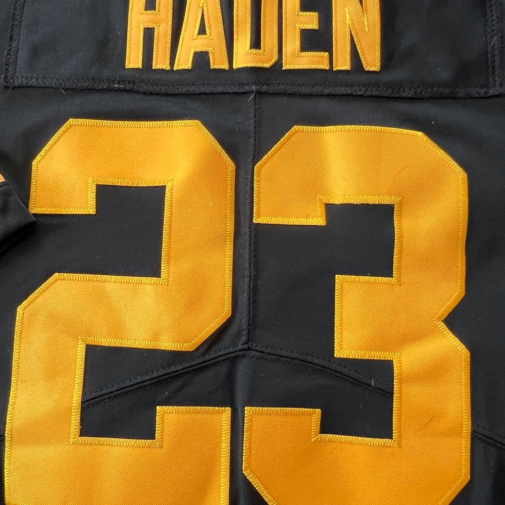 Nike Pittsburgh Steelers Haden NFL Jersey Black and Gold adult size XXL - Picture 9 of 10